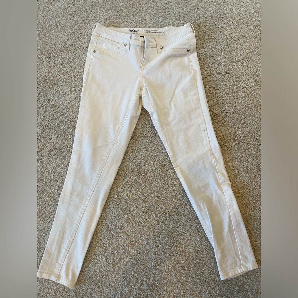 Mossimo Mid-Rise Skinny White Jeans